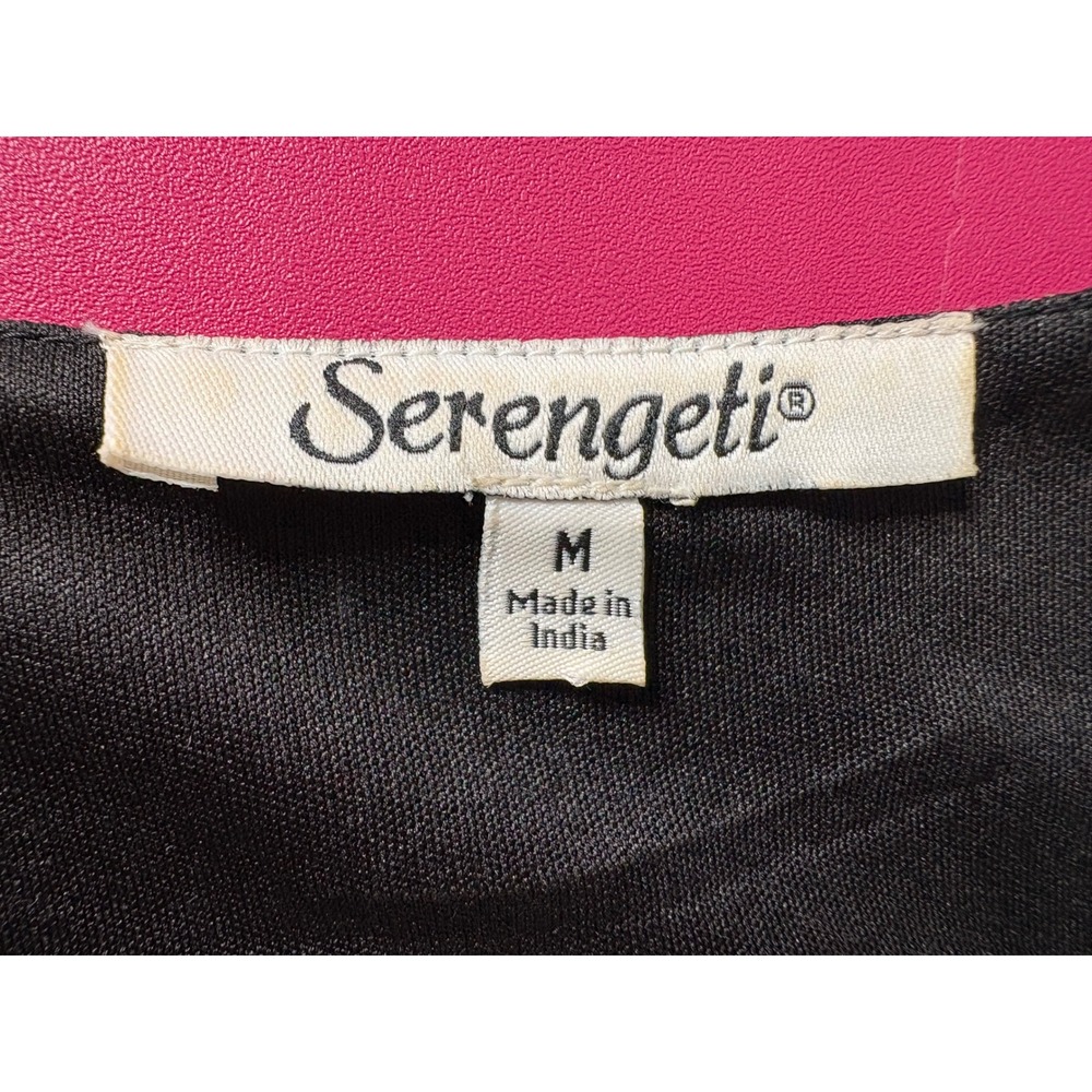 SERENGETI Womens Multicolor Maxi Dress Sz M Boho-Chic Art to Wear Lagenlook Chic - Picture 4 of 12